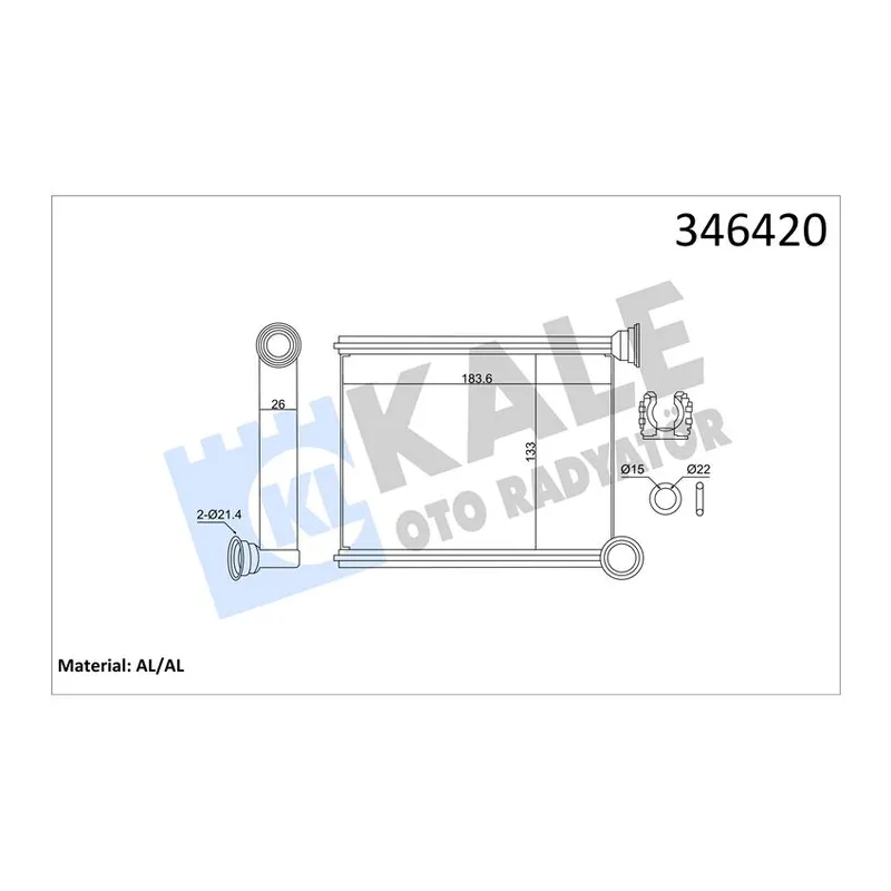 RADYATÖR KALORİFER CLIO IV 12= / SYMBOL III 12= / SANDERO II 13= / CAPTUR 13= / BRAZING
