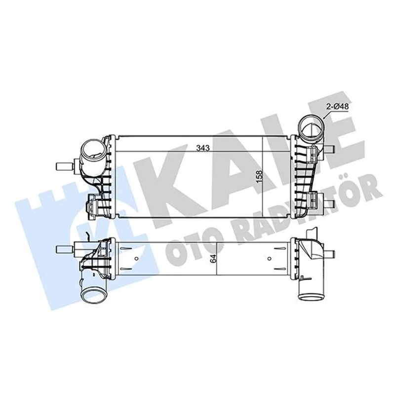 TURBO RADYATÖRÜ (INTERCOOLER) FORD C-MAX II 11= ; FOCUS III 1117 ; GRAND C-MAX ; COURIER 14= ; TO