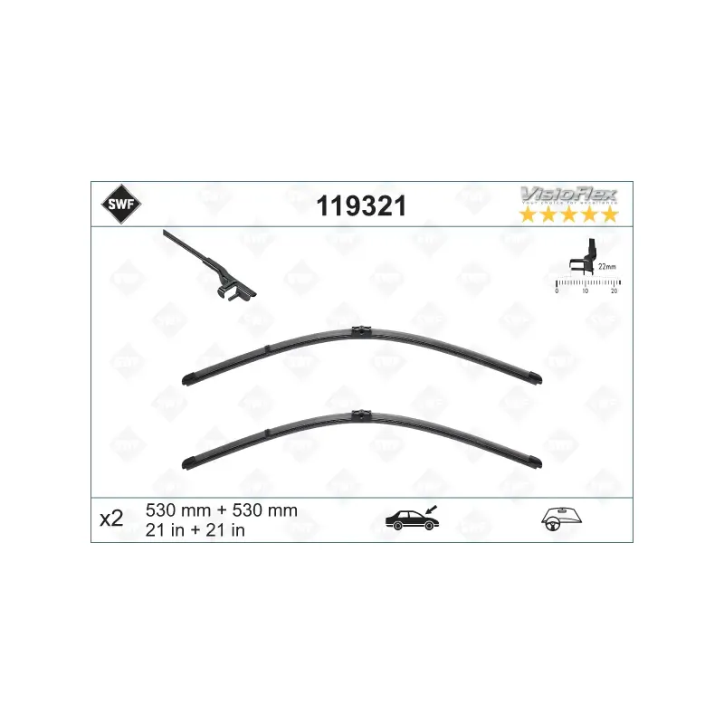 SILECEK SUPURGESI ON TAKIM — 3397118925 / 119321  (530 X 530 MM) (MUZ TIP)