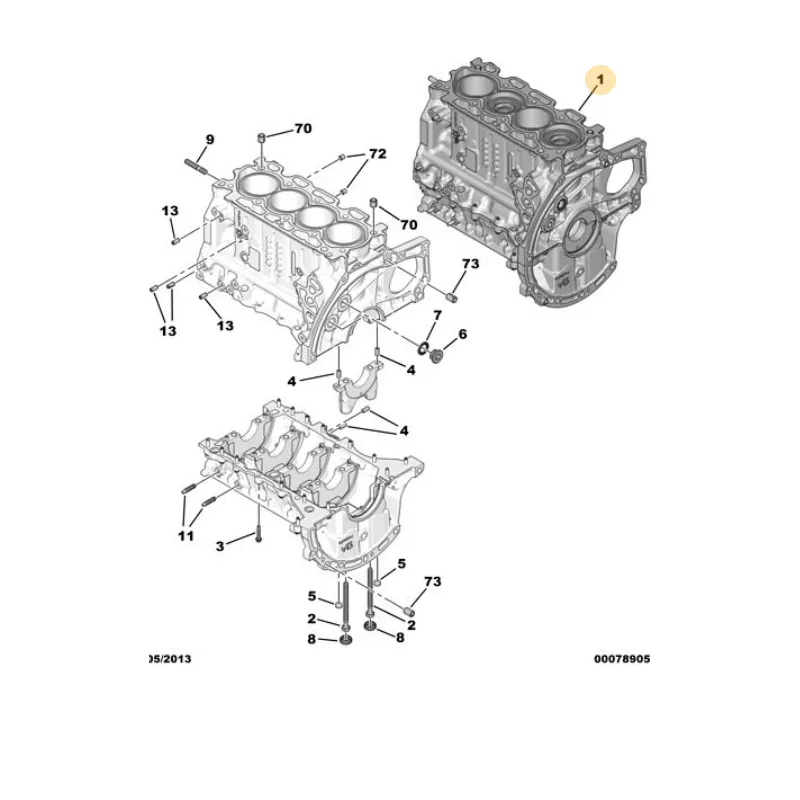 MOTOR BLOGU — PISTON+SEGMAN TAKIM ICINDE (DV6C / DV6DTED) EURO 5