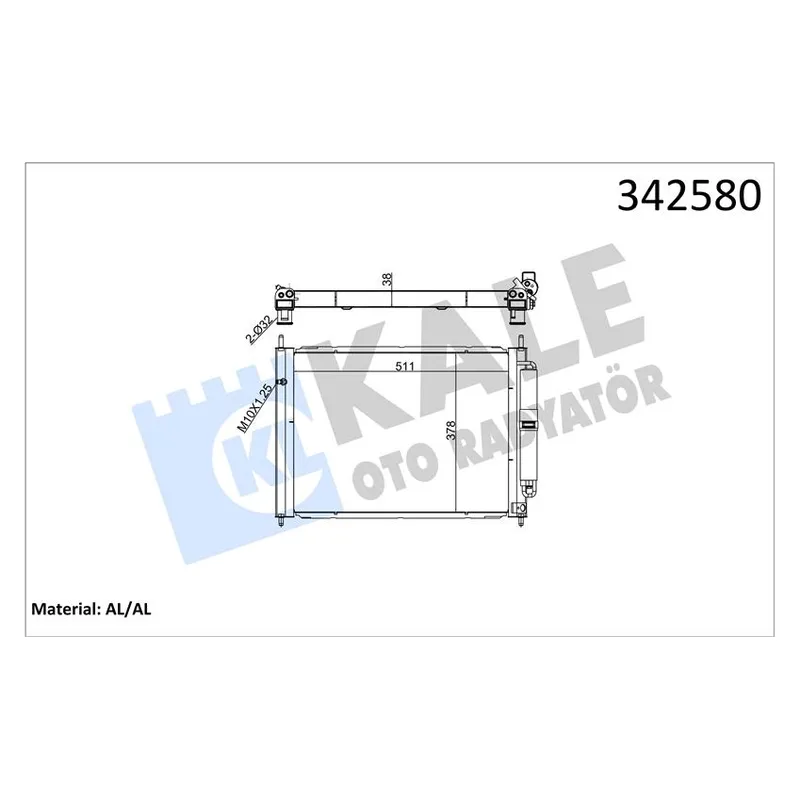 RADYATÖR SU+KLIMA CLIO III 05-12 / MODUS 04= / 1.5 DCI M-T (KLIMA İLE BİRLİKTE) BRAZING