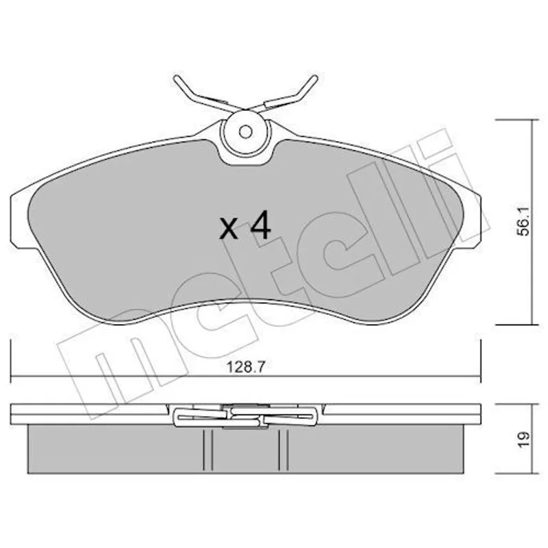 FREN BALATA C3 02-09 / C2 03-09 (UZUNLUK 128.7mm) ÖN