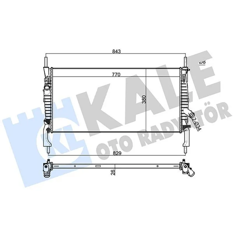 RADYATÖR SU TRANSIT 09-14 V347 / 2.2 TDCI-2.4 TDCI M-T MEKANİK