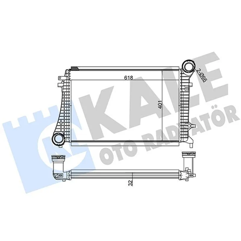 TURBO RADYATÖRÜ (INTERCOOLER) CADDY 04-10 BLS 1.9 TDI A-T BRAZING