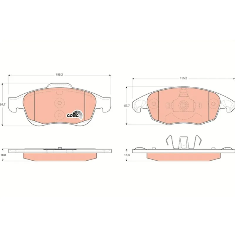 FREN BALATA BERLINGO 08= / C4 09= / C4 GRAND PICASSO 06= / DS4 11= / PARTNER TEPEE 08= ON
