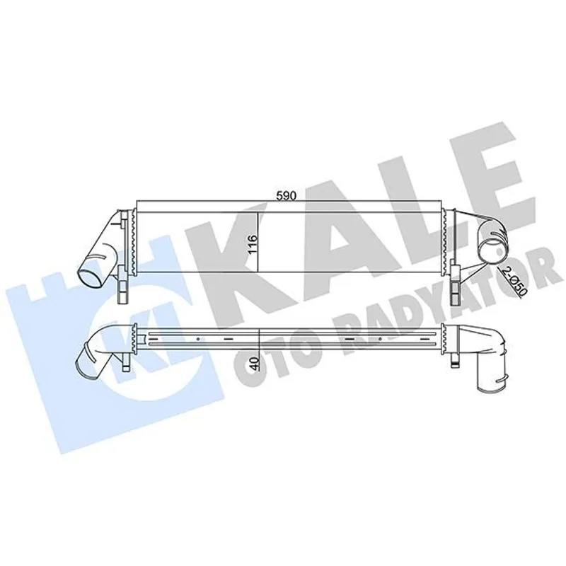 TURBO RADYATÖRÜ (INTERCOOLER) DUSTER 09-12 / LOGAN 04-12 / SANDERO 08-13 / 1.5 DCI