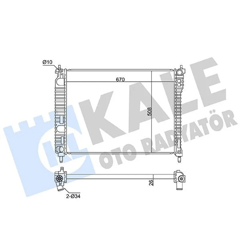 RADYATÖR SU OPEL ANTARA A 2.4 2.4LPG 4X4 08= - CHEVROLET CAPTIVA 2.4 2.4LPG 3.2 4WD 06= (MT) [BRAZ