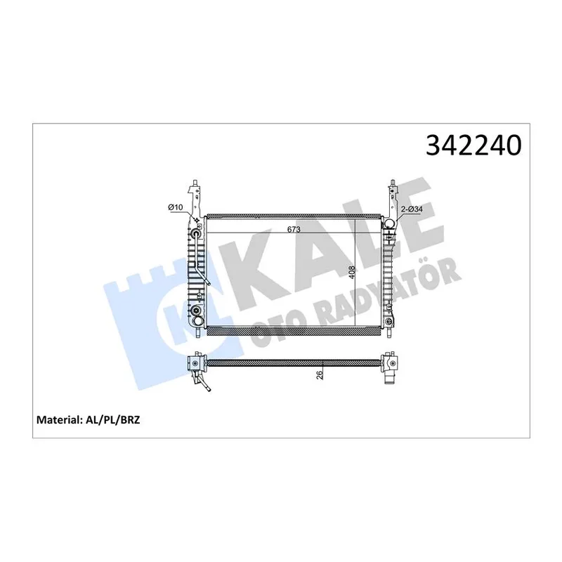 RADYATÖR SU CAPTIVA 06-12 / ANTARA 07= / 2.0 CDTI A-T BRAZING