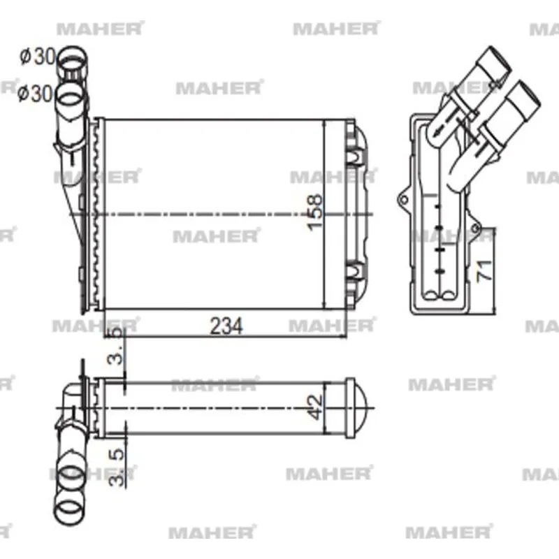 RADYATÖR KALORİFER BERLINGO  96-08 / PARTNER 96-08 MEKANİK