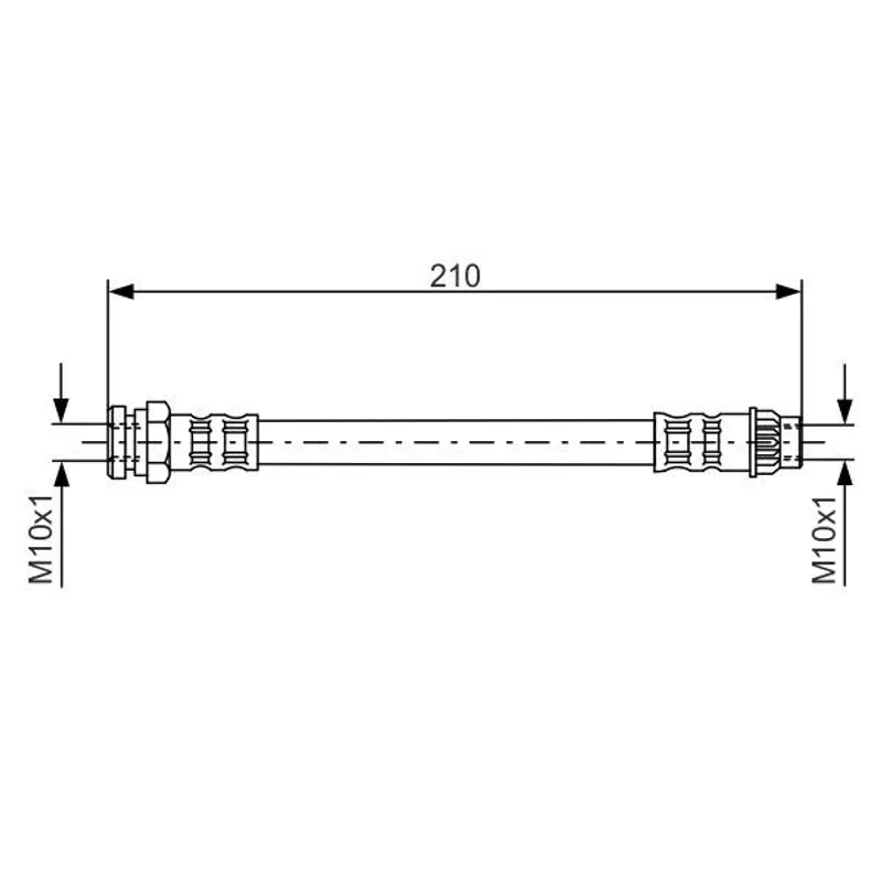 HORTUM FREN C2 03-09 / C3 I 03-09 / C3 II 09-13 / C4 I 04-11 / C4 II 09= DS4 11-15 / 1007 05= / 3008 09-16 / 307 00-09 / 308 09-14 / RCZ 10-15 ARKA (UZUNLUK : 190mm)