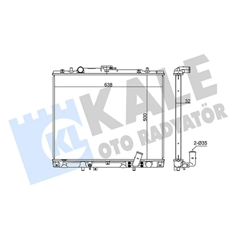 RADYATÖR SU L-200 01-06 PAJERO SPORT M-T BRAZING