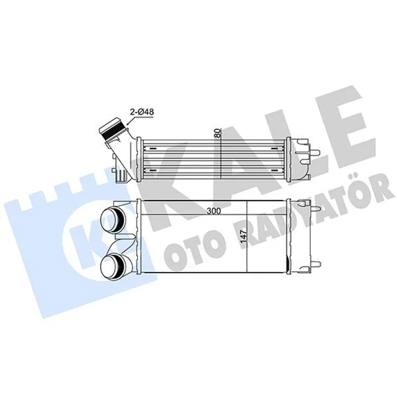 TURBO RADYATÖRÜ (INTERCOOLER) 308 / 3008 / 5008 / PARTNER 08= TEPEE C4 / BERLINGO 04= 1.6HDI