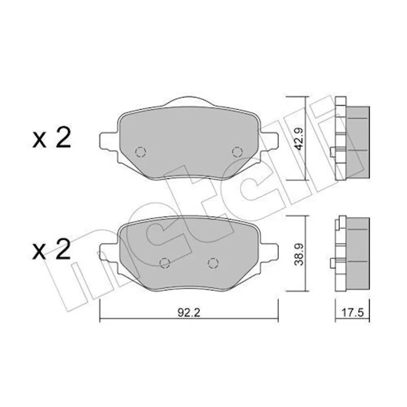 FREN BALATA C4 / DC3 / CORSA / MOKKA / 2008 / 208 19 =ARKA
