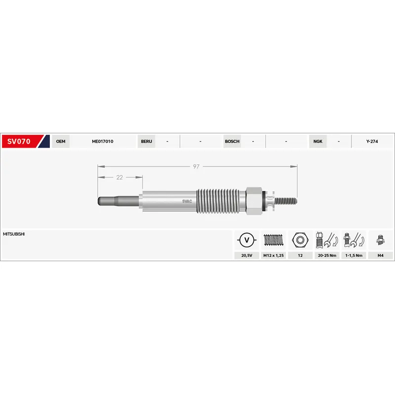 KIZDIRMA BUJİSİ (ISITMA) CANTER 304 / 444 23V.