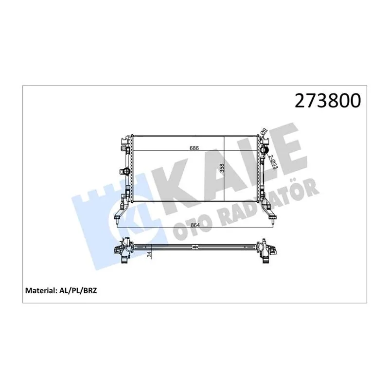 RADYATÖR SU RENAULT LAGUNA III 2.0DCI 2.0I 16V 07= [BRAZING] [690X363X32] SU RADYATÖRÜ