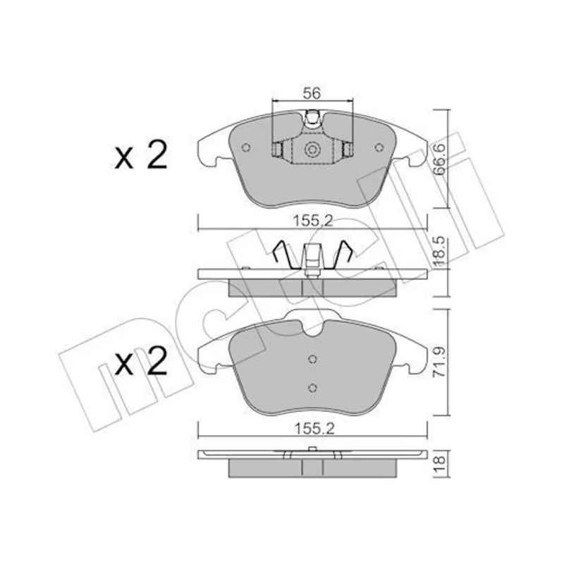 FREN BALATA C5 III 08-15 / MONDEO IV 07-14 / S-MAX 06= / XF 08= / XK 06= / S60 10= ÖN