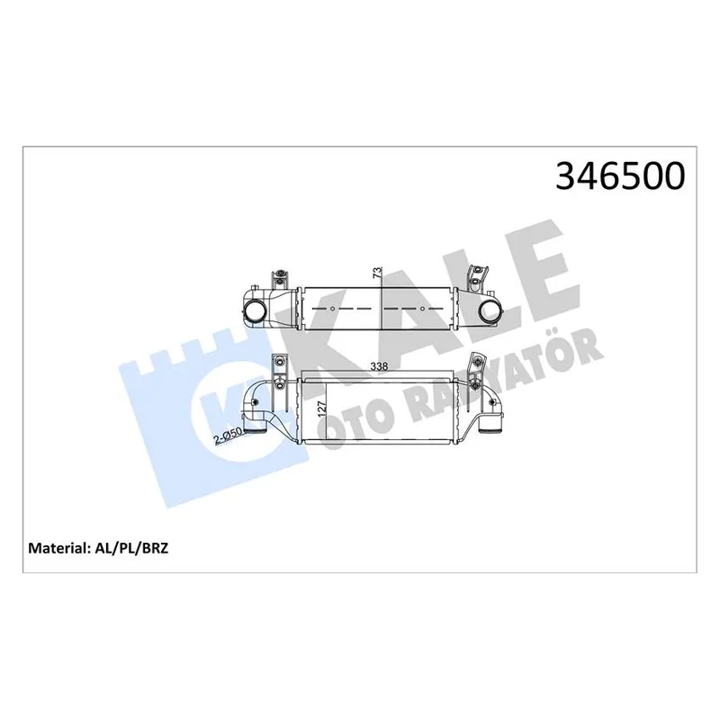 TURBO RADYATÖRÜ (INTERCOOLER) FOCUS 98-04 1.8 TDCİ 338x127x73