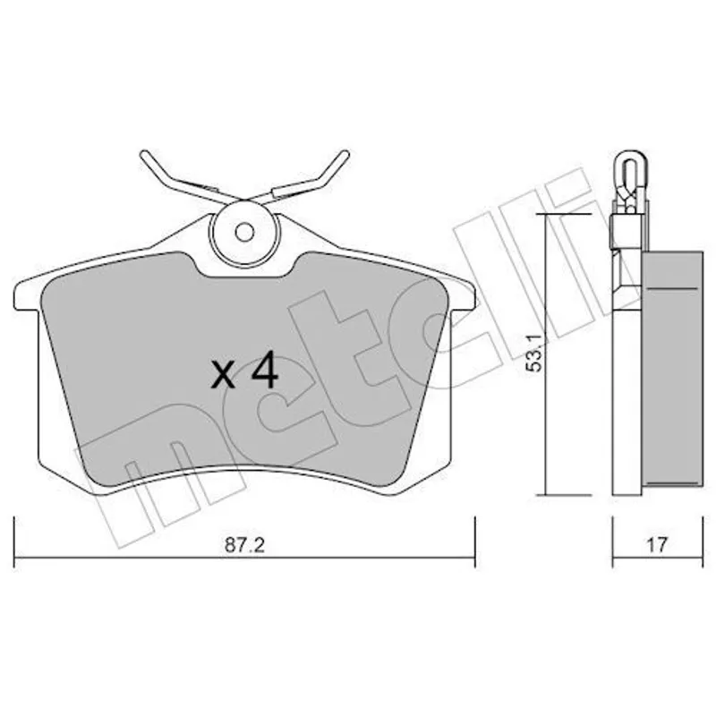 FREN BALATA GOLF4 99-06 / BORA 99-05 / 307 00= / C3-C4 09= (KALINLIK 15mm) ARKA