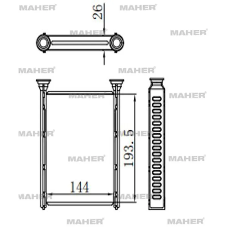 RADYATÖR KALORİFER FLUENCE 10-12 / MEGANE III 08-15 / VIVARO 14= / TRAFIC III 14= BRAZING