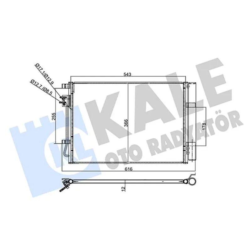 RADYATÖR KLİMA I-20 12-15 BENZİNLİ 12 MM