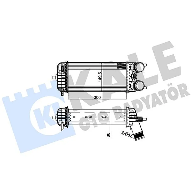 TURBO RADYATÖRÜ (INTERCOOLER) TRANSIT COURIER / IESTA VI 08= /  B-MAX ECOSPORT  18= 1.5-1.6TDCI