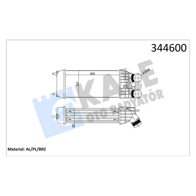 TURBO RADYATÖRÜ (INTERCOOLER) C-ELYSEE 12= / 301 12= / 207 06-12 / C3 II 09-16 1.6 HDI