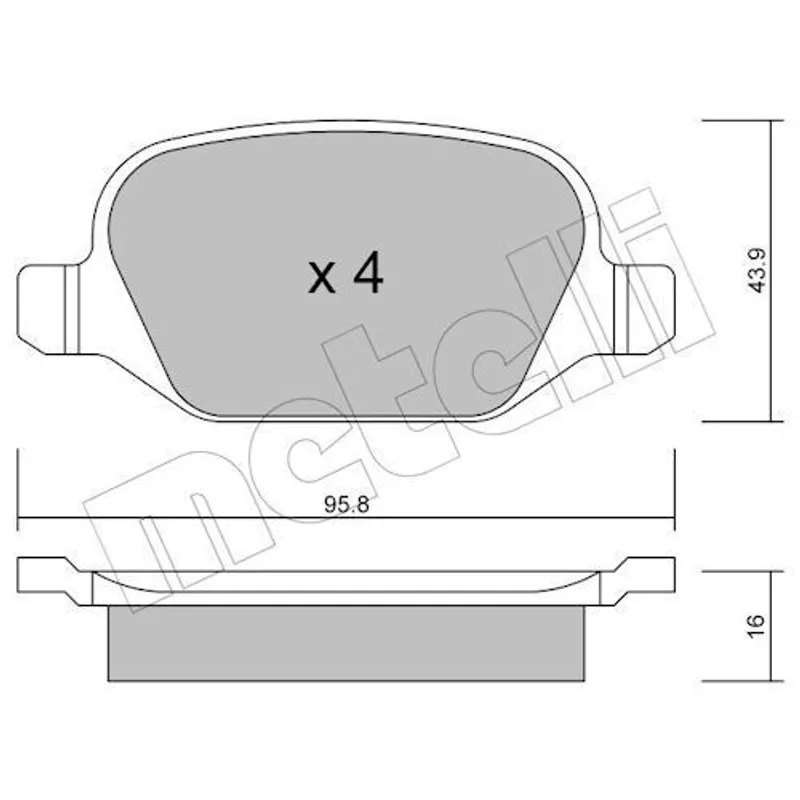 FREN BALATA LINEA 07= / ALFA 147 01-10 / 500L 12= ARKA