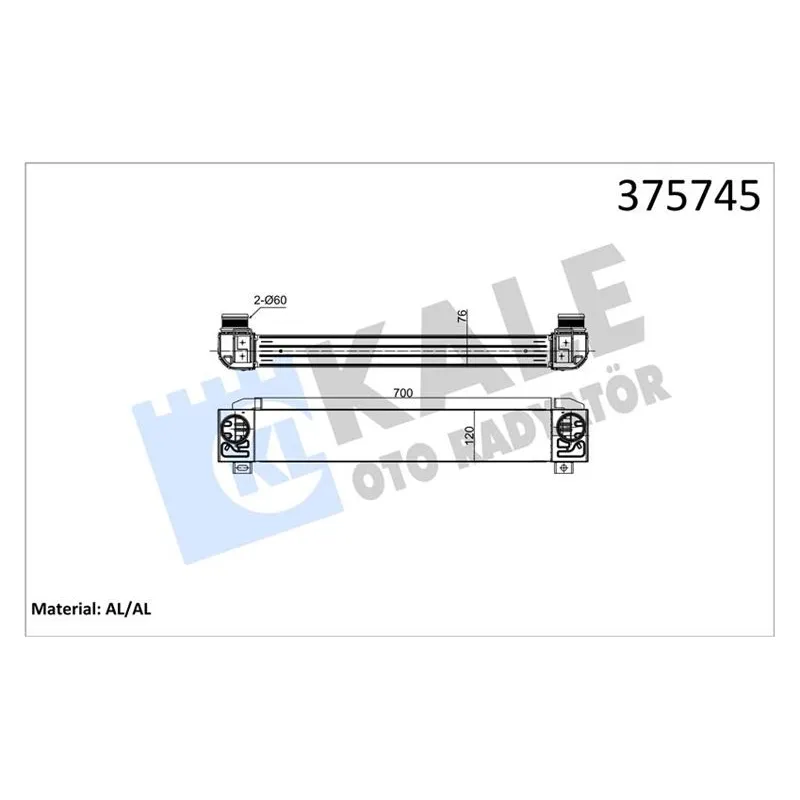TURBO RADYATÖRÜ (INTERCOOLER) PEUGEOT 308 1.6THP 0713 ; RCZ 1.6THP 10= - CITROEN DS4-DS5 1.6THP 11