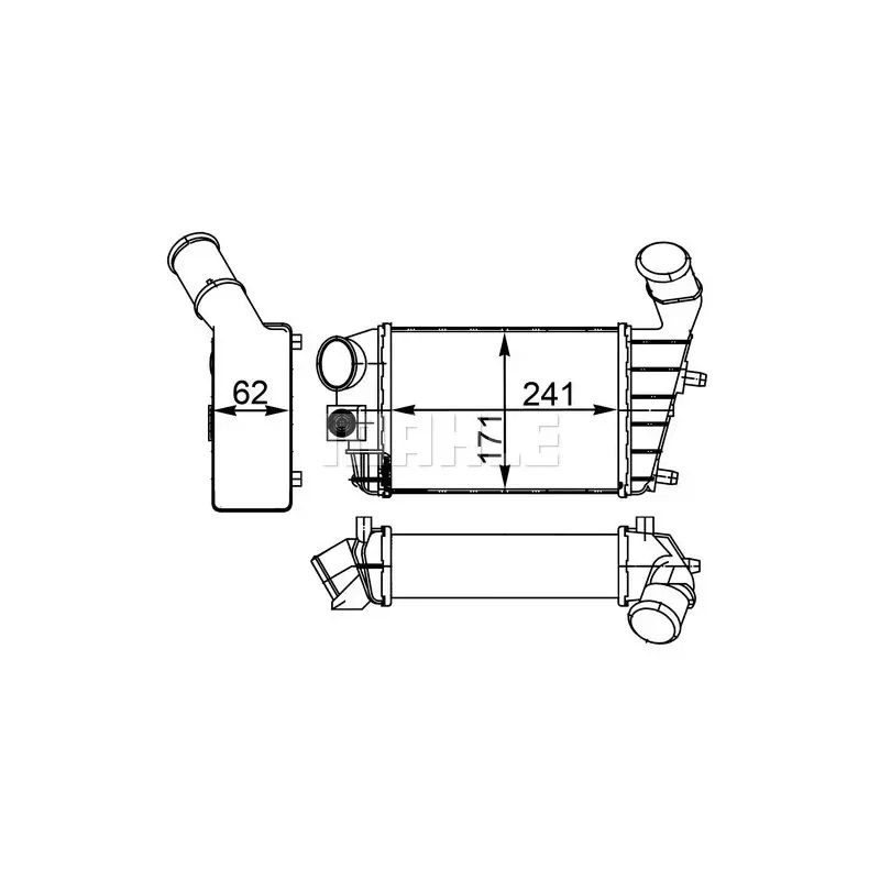 TURBO RADYATORU — INTERCOL (244X173X63)