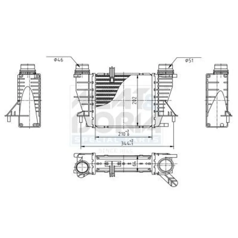 TURBO RADYATÖRÜ (INTERCOOLER) CLIO III 1.5DCI 05= / MODUS 1.5 DCI 04=