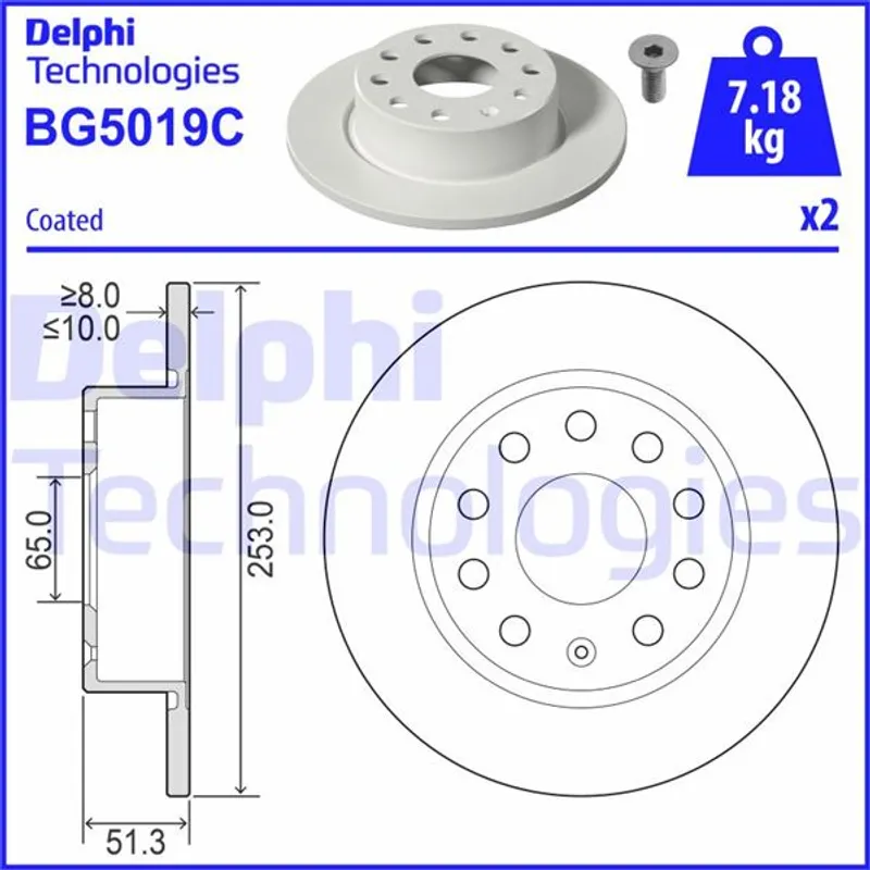 FREN DISKI CADDY 10-15 1.6 TDI / GOLF6 08-12 / 1.6 TDI 1.4 TSI ARKA DÜZ 255-5