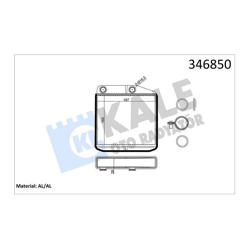 RADYATOR KALORIFER LINEA 07= / EGEA 15= / NEMO 07= / DOBLO 10= / FIORINO 07= / BIPPER 08= / CORSA D 06-14 / PUNTO EVO 09-12 / COMBO D 12=  / PUNTO 12= BRAZING