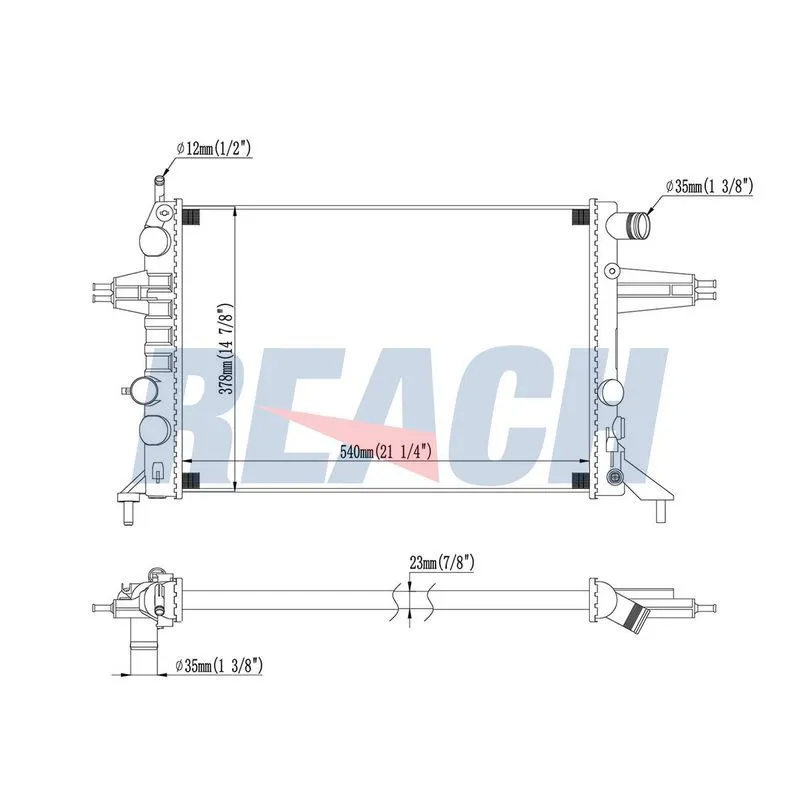 RADYATÖR SU CRV 97-02 16mm A-T BRAZING