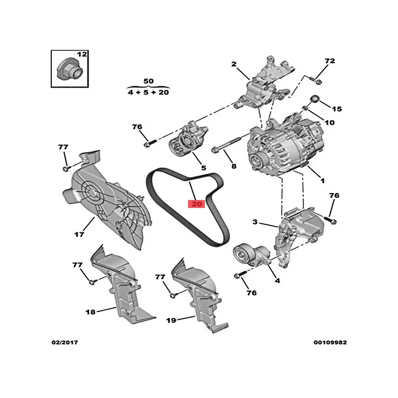 V KAYISI — 6PK 1004 STOP/START SISTEMI ICIN