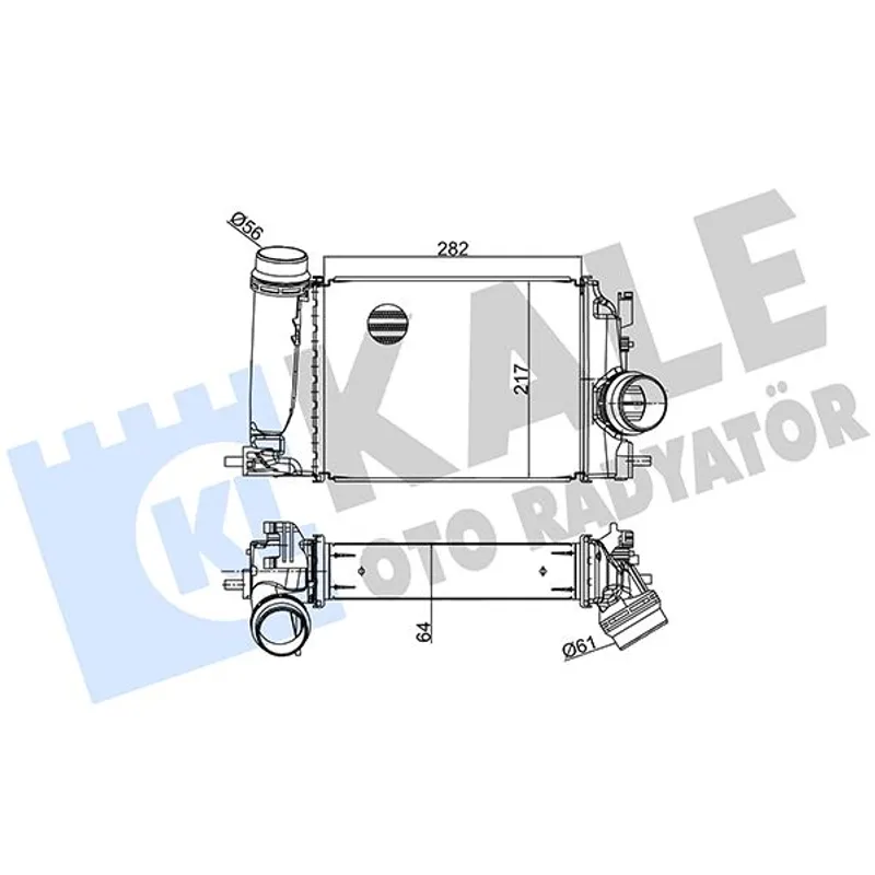 TURBO RADYATÖRÜ (INTERCOOLER) QASHQAI 14= 1.5 DCI / X-TRAIL 15= / KADJAR / SCENIC / MEGANE / TALISMAN