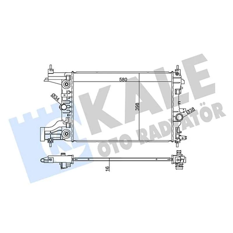RADYATÖR SU ASTRA J / CRUZE A16XER-B16XER- AT-BRAZING