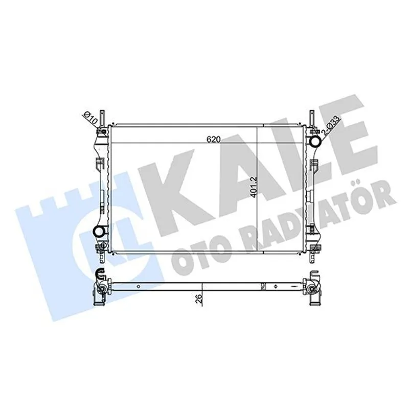 RADYATOR SU TRANSIT V184 01-06 2.4D KLIMASIZ BRAZING