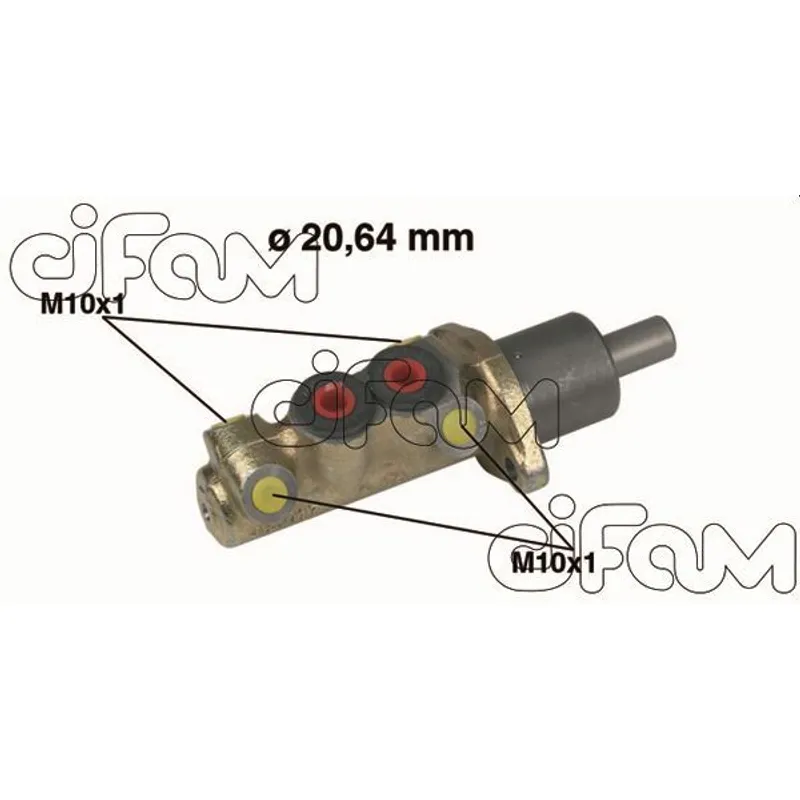 FREN ANA MERKEZ R19 88-01 / MEGANE I 96-03 / CLIO I 90-98 / TOLEDO I 91-99 ATE TİPİ DÖKÜM 20,64mm