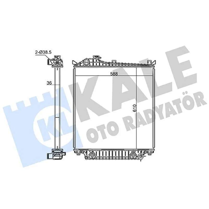 RADYATÖR SU FORD EXPLORER 0710 (AT) [BRAZING] [610X588X36] SU RADYATÖRÜ