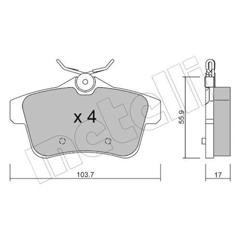 FREN BALATA C4 09= / 3008 09= / 5008 09= / DS4 11= / DS5 11= ARKA