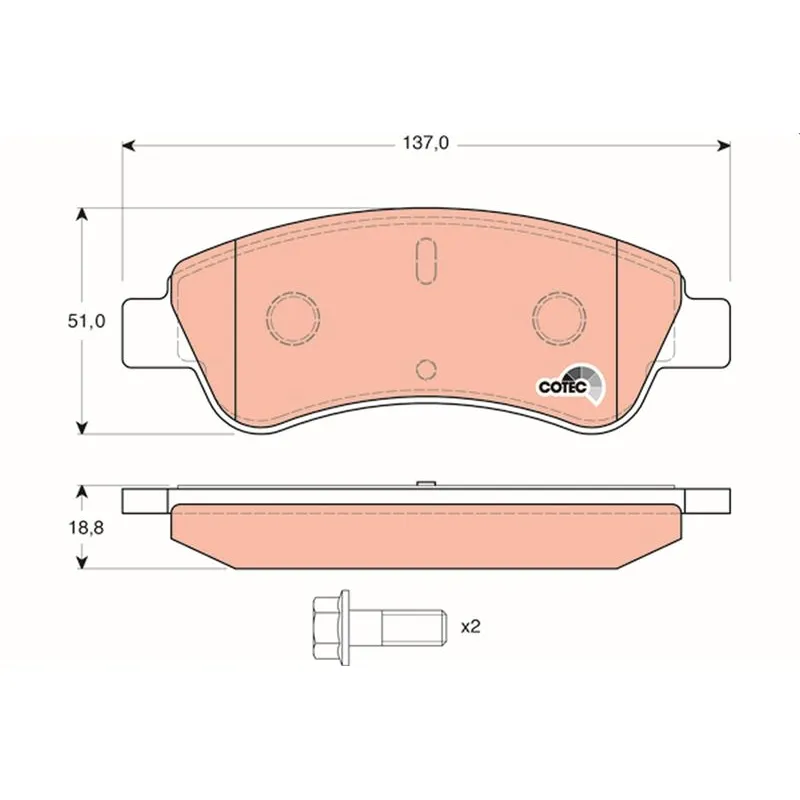 FREN BALATA OPEL CORSA F / CITROEN C3 / C4 / PICASSO / DS3 / PEUGEOT 2008 / 206CC / 208 / 307 / PARTNER ÖN