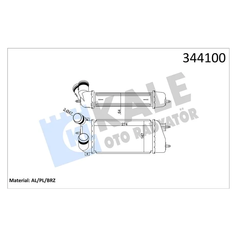 TURBO RADYATÖRÜ (INTERCOOLER) C3 04=DV4TED4  90 HP