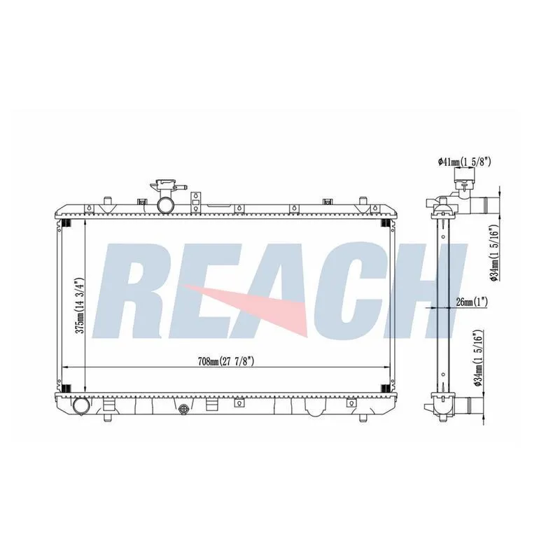RADYATÖR SU ACCORD 90-93 / ROVER 16mm M-T BRAZING