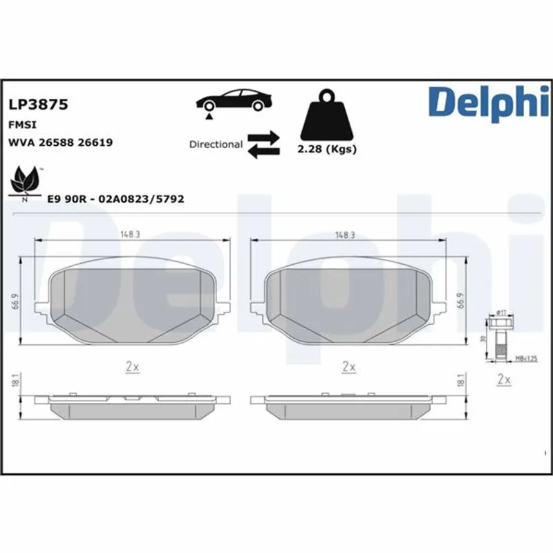 FREN BALATA BERLINGO 18= / PARTNER 18= / 308 III 21= / C5 21= / DS4 II 21= / ASTRA L / PROACECITY 18= ÖN