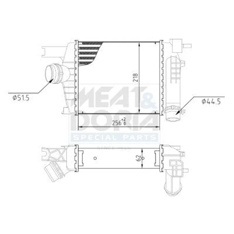 TURBO RADYATORU (INTERCOOLER) CLIO IV 12= / SYMBOL III 12= / DOKKER 12= / LODGY 12=