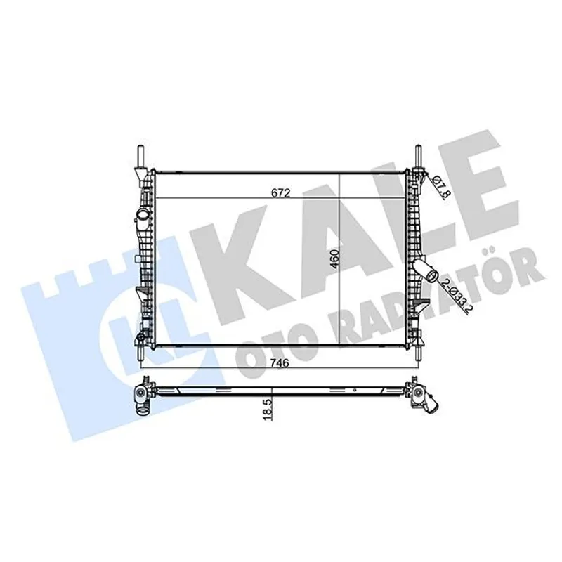 RADYATOR SU TRANSIT V347 06-12 2.4-2.2 TDCI KLIMASIZ BRAZING