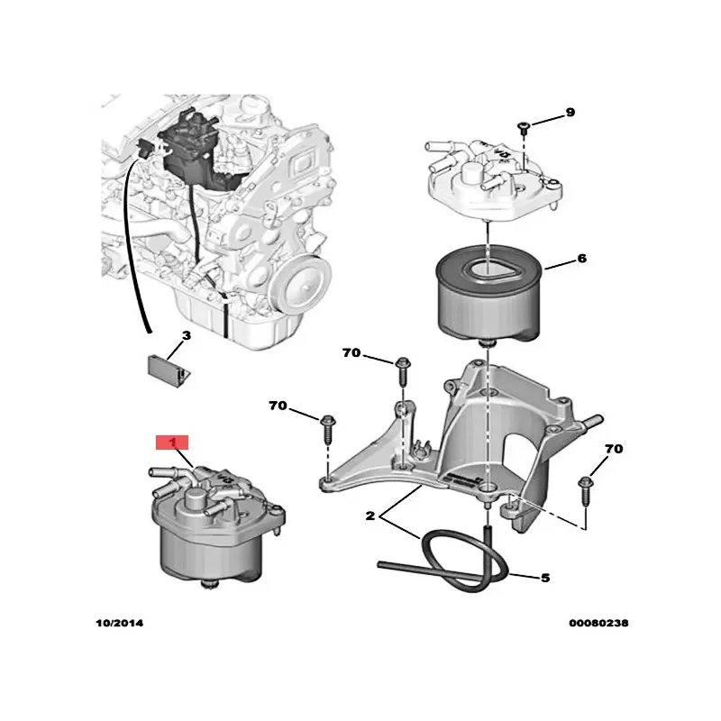 YAKIT FILTRESI — (KOMPLE)