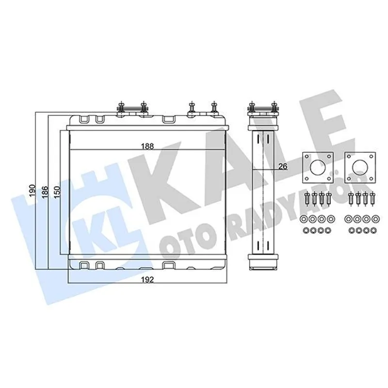 RADYATÖR KALORİFER [MEKANİK VERSİYONU KL346655] NISSAN ALMERA 1.4 1.6 9500 ; PRIMERA ; SUNNY 1.6 2.