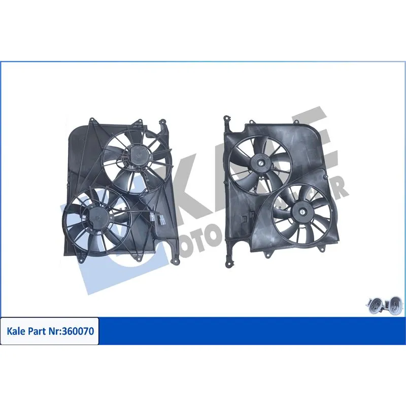 FAN MOTORU (SU+ KLIMA)RADYATÖR DAVLUMBAZLI ÇİFTLİ CHEVROLET CAPTIVA C100 2.0D 2006-2012 / ANTARA 2.0D