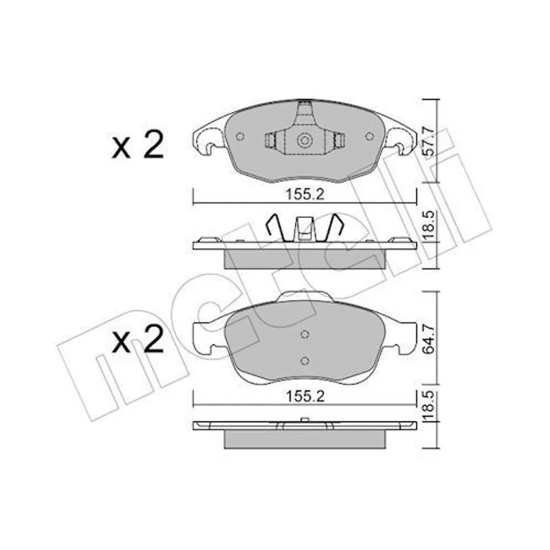 FREN BALATA BERLINGO 08= / C4 09= / C4 GRAND PICASSO 06= / DS4 11= / PARTNER TEPEE 08= ON
